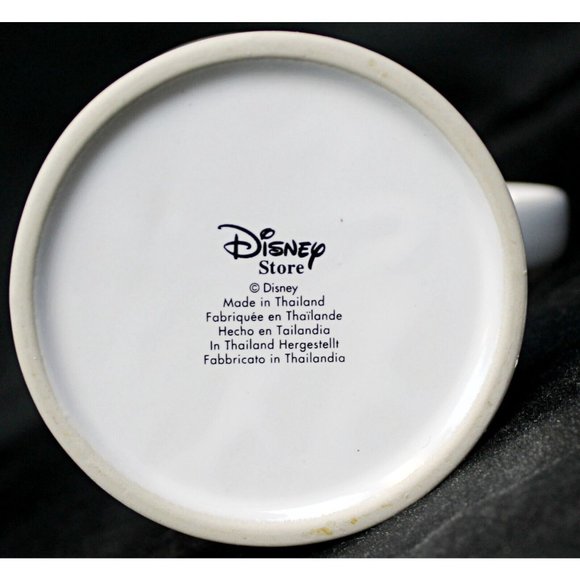 Disney Store White Ceramic 6" Coffee Mug Goofy Slipping On Banana Peel Concave - Picture 10 of 10